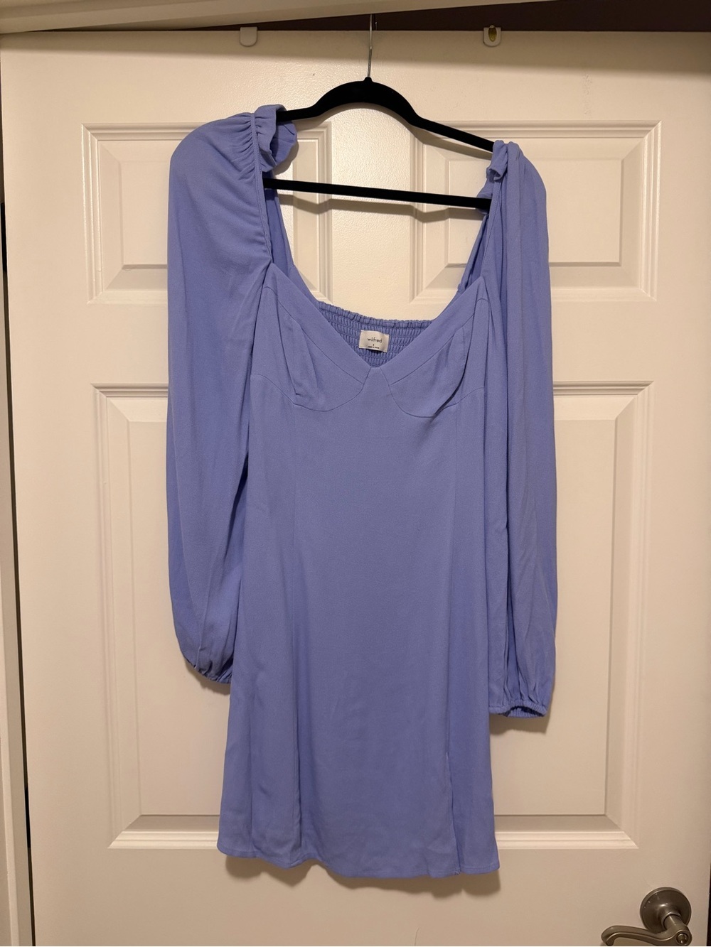 Aritzia Lavender Long-Sleeve Mini Dress